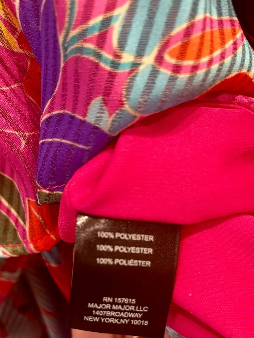 Tahari ASL Pink & Red Floral Wrap Mini Dress - Picture 6 of 6